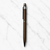 Ballpen Bazaar Matt Brown Ball Pen with Brown Clip & White Diamond Top | Twist Mechanism | Blue Ink | Premium Metal Executive Pen | 1 Pen with 1 Extra Blue Refill | Gift Pen