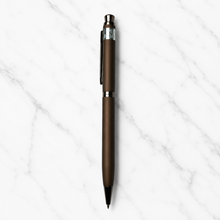 Ballpen Bazaar  Ballpen Bazaar Matt Brown Ball Pen with Brown Clip & White Diamond Top | Twist Mechanism | Blue Ink | Premium Metal Executive Pen | 1 Pen with 1 Extra Blue Refill | Gift Pen with Name Engraving