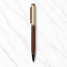 Ballpen Bazaar  Ballpen Bazaar Matt Cream and Brown Dual Colour Body Ball Pen with Glossy Brown Clip Twist Mechanism Blue Ink | 1 Pen with 1 Extra Refill with Name Engraving