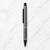 Ballpen Bazaar Matt Gunmetal Body Ball Pen with Glossy Black Clip | Click Mechanism | Blue Ink | 1 Free Refill | 1 Pc