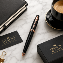 Ballpen Bazaar  Ballpen Bazaar Metallic Glossy Black Ball Pen with Black Cap & Copper Clip | Openable Metal Pen | Blue Ink | 1 Pen with 1 Extra Blue Refill with Name Engraving