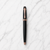 Ballpen Bazaar Metallic Glossy Black Ball Pen with Black Cap & Copper Clip | Openable Metal Pen | Blue Ink | 1 Pen with 1 Extra Blue Refill
