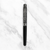 Ballpen Bazaar Metallic Glossy Black Ball Pen with Designer Silver Cap Openable Mechanism Blue Ink | 1 Pen + 1 Extra Refill
