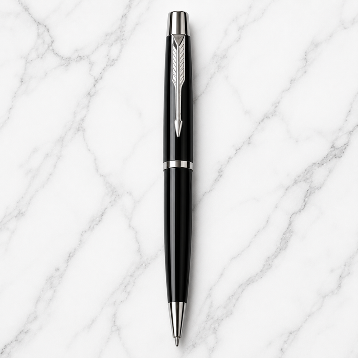Ballpen Bazaar  Ballpen Bazaar Metallic Glossy Black Colour Body with Silver Colour Clip Twist Mechanism Ball Pen with Free Extra Refill Blue Ink | Pack of 1 with Name Engraving