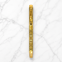 Ballpen Bazaar  Ballpen Bazaar Metallic Glossy Designer Gold Ball Pen with Designer Gold Cap & Gold Clip | Openable Mechanism | Blue Ink | 1 Pen + 1 Extra Refill with Name Engraving