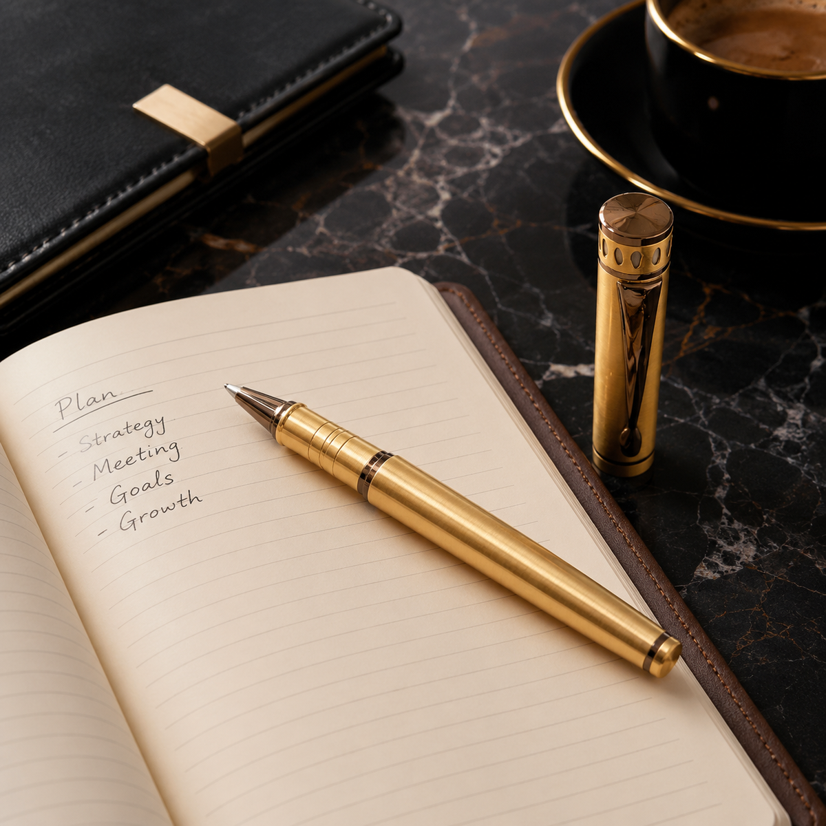 Ballpen Bazaar  Ballpen Bazaar Metallic Glossy Full Gold Ball Pen with Brown Designer Cap | Openable Metal Ball Pen | Blue Ink | 1 Pen with 1 Extra Blue Refill with Name Engraving