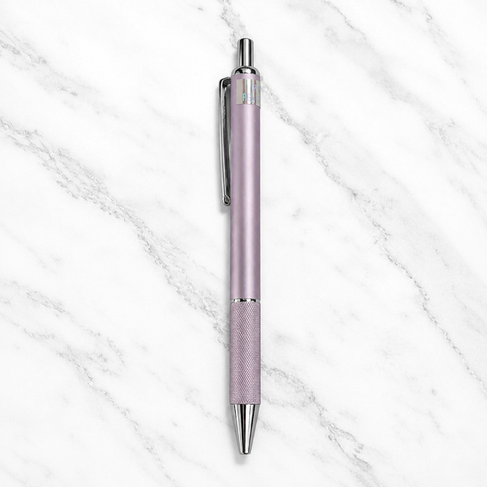 Ballpen Bazaar  Ballpen Bazaar Metallic Glossy Purple Ball Pen with Silver Clip Click Mechanism Blue Ink 1 Pen + 1 Extra Refill with Name Engraving