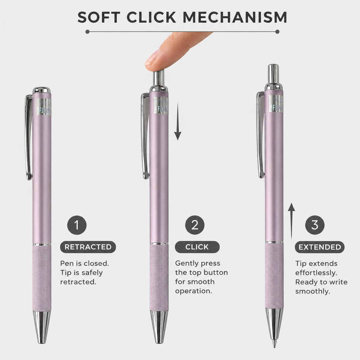 Ballpen Bazaar  Ballpen Bazaar Metallic Glossy Purple Ball Pen with Silver Clip Click Mechanism Blue Ink 1 Pen + 1 Extra Refill with Name Engraving
