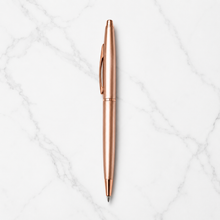 Ballpen Bazaar  Ballpen Bazaar Metallic Glossy Rose Gold Ball Pen with Rose Gold Clip | Twist Mechanism | Black Ink | Premium Metal Pen | 1 Pen with 1 Extra Refill with Name Engraving