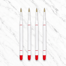 Ballpen Bazaar  Ballpen Bazaar Plastic Jotter 0.6MM Red Ink Refill Set of 4 | Smooth Writing Ball Pen Refills | Compatible Jotter Style Refill with Name Engraving