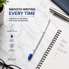 Ballpen Bazaar  Ballpen Bazaar Plastic Jotter 0.6mm Blue Ink Refill Pack of 4 | Smooth Writing Ball Pen Refills | Compatible Jotter Style Replacement Refills with Name Engraving