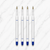 Ballpen Bazaar Plastic Jotter 0.6mm Blue Ink Refill Pack of 4 | Smooth Writing Ball Pen Refills | Compatible Jotter Style Replacement Refills
