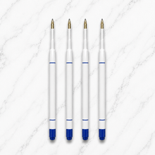 Ballpen Bazaar  Ballpen Bazaar Plastic Jotter 0.6mm Blue Ink Refill Pack of 4 | Smooth Writing Ball Pen Refills | Compatible Jotter Style Replacement Refills with Name Engraving