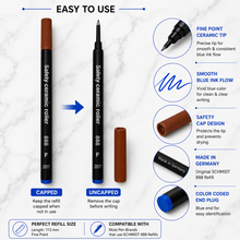 Ballpen Bazaar  Ballpen Bazaar Schmidt 888 F Roller Refill Blue Ink Non-Dry German Roller Pen Refills Pack of 3 with Name Engraving