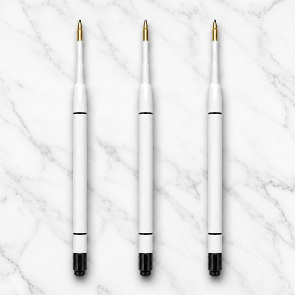 Ballpen Bazaar  Ballpen Bazaar Set of 3 Plastic Jotter Refills 0.6mm Black Ink | Smooth Writing Ball Pen Refill Pack | Fine Point Replacement Refills for Jotter Pens with Name Engraving