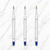 Ballpen Bazaar Set of 3 Plastic Jotter Refills 0.6mm Blue Ink | Smooth Writing Ball Pen Refills | Fine Point Replacement Refills for Jotter Pens