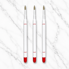Ballpen Bazaar  Ballpen Bazaar Set of 3 Plastic Jotter Refills 0.6mm Red Ink | Smooth Writing Ball Pen Refills | Fine Point Replacement Refills for Jotter Pens with Name Engraving