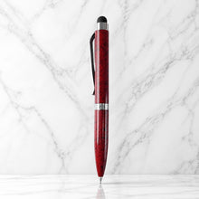 Ballpen Bazaar  Ballpen Bazaar Stylus Metallic Glossy Designer Red Mini Ball Pen with Silver Clip, Twist Mechanism, Blue Ink, 1 Pen + 1 Extra Refill with Name Engraving