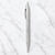 Ballpen Bazaar Full Silver Twist Mechanism Ball Pen with Silver Clip | Blue Ink | Metal Body