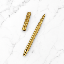 Metallic Gold Ball Pen – Blue Ink Valentine Gift | BallPenBazaar