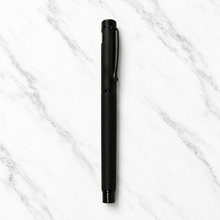 Ballpen Bazaar Matt Black Ball Pen with Black Cap & Designer Clip | Openable Cap Mechanism | Smooth Blue Ink Writing Pen | Premium Executive Ballpoint Pen | 1 Pc