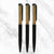 Ballpen Bazaar Matt Black Ball Pen with Golden Crystal Diamond Top | Twist Mechanism | Smooth Blue Ink Writing Pen | Premium Executive Ballpoint Pen | Set of 3