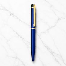 Matte Blue Gold Twist Ball Pen – Premium Valentine Gift