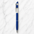 Ballpen Bazaar Matt Blue Ball Pen with Silver Clip & White Diamond Top | Twist Mechanism | Blue Ink | 1 Pc