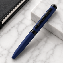 Matt Blue Ball Pen with Diamond Top | Twist Mechanism | Blue Ink