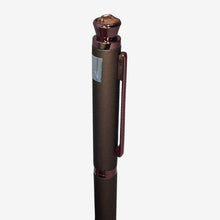 Metallic Glossy Brown Ball Pen with White Diamond Top