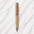Ballpen Bazaar Matt Pearl White Ball Pen with Brown Grid Design & Glossy Brown Clip | Twist Mechanism | Smooth Blue Ink | Premium Writing Pen | 1 Piece