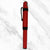 Ballpen Bazaar Matt Red Ball Pen with Magnetic Red Cap & Black Hexagon Clip | Openable Mechanism | Smooth Blue Ink Writing Pen | 1 Pc