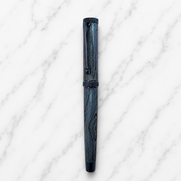 Metallic Glossy Mercury Blue Ball Pen – Blue Cap