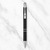 Ballpen Bazaar Metallic Glossy Black Ball Pen with Silver Clip | Twist Mechanism | Blue Ink