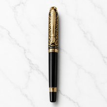 Luxury Black Gold Ball Pen with Horse Clip | Premium Pen