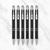 Ballpen Bazaar Metallic Glossy Black Ball Pen Set of 7 | Silver Clip Click Mechanism | Smooth Blue Ink Writing Pens | Premium Metal Ballpoint Pens for Office School College & Corporate Use