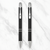 Ballpen Bazaar Metallic Glossy Black Ball Pen with Silver Clip Click Mechanism Blue Ink | Premium Smooth Writing Pen | Pack of 2