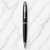 Ballpen Bazaar Metallic Glossy Black Ball Pen with Silver Clip | Twist Mechanism | Blue Ink | Premium Metal Writing Pen