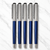Ballpen Bazaar Metallic Glossy Blue Ball Pen with Silver Cap Openable Mechanism Blue Ink | Premium Metal Ball Pen Set of 6