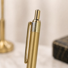 Ballpen Bazaar Metallic Glossy Gold Ball Pen Set of 3 | Gold Clip Click Mechanism | Smooth Blue Ink Writing Pens
