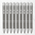 Ballpen Bazaar Metallic Glossy Gray Ball Pen Set of 8 | Silver Clip Click Mechanism | Smooth Blue Ink Writing Pens | Premium Metal Ballpoint Pens for Office School & Gifting