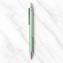 Ballpen Bazaar Metallic Glossy Light Green Ball Pen with Silver Clip | Click Mechanism | Smooth Black Ink Writing Pen | Premium Executive Ballpoint Pen | 1 Pc