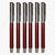 Ballpen Bazaar Metallic Glossy Red Ball Pen with Silver Cap Openable Mechanism Blue Ink Smooth Writing Metal Pen Set of 6