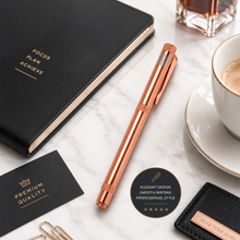 Metallic Glossy Rose Gold Ball Pen – Openable Cap | Blue Ink