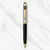Ballpen Bazaar Metallic Glossy Silver & Black Dual Colour Ball Pen with Gold Advocate Logo Clip | Twist Mechanism | Smooth Blue Ink Writing Pen | Premium Metal Executive Pen | 1 Pc