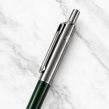 Silver & Green Ball Pen – Blue Ink | Stylish Click Pen
