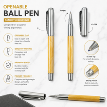 Wooden Roller Pen – Premium Openable | Blue Ink | BallPenBazaar