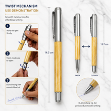 Wooden Roller Pen – Premium Openable | Blue Ink | BallPenBazaar