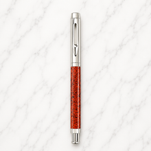Ballpen Bazaar Metallic Orange Designer Ball Pen with Silver Cap | Openable Mechanism | Blue Ink | Premium Metal Writing Pen