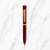 Ballpen Bazaar Metallic Red Mini Ball Pen with Gold Clip | Twist Mechanism | Blue Ink | Compact Metal Pen